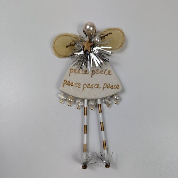 Dept 56 Sandra Magsamen Peace Angel Christmas Tree Ornament - Picture 1 of 5